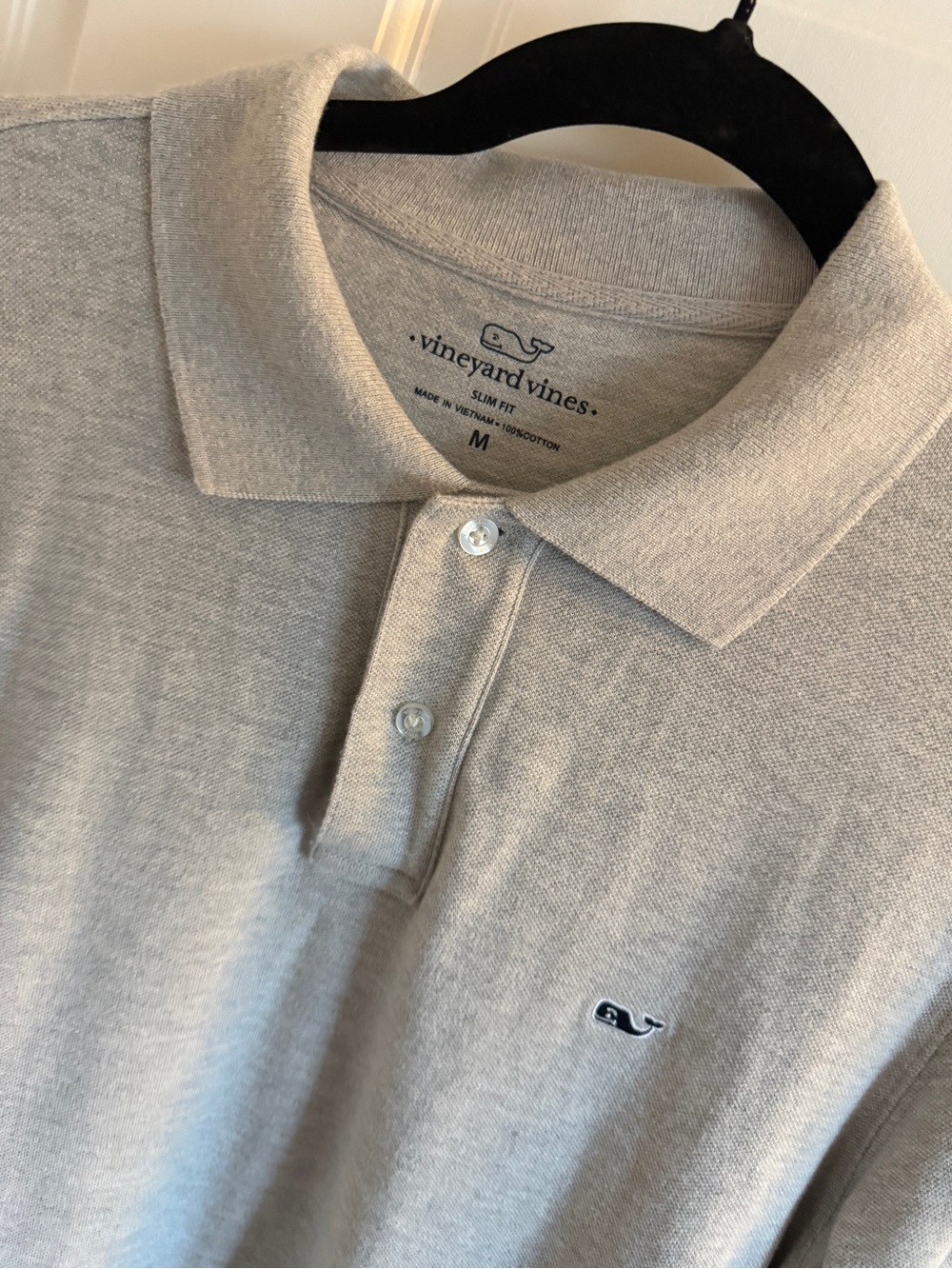 Vineyard Vines Men’s Slim Fit Pique Polo Shirt M Gray